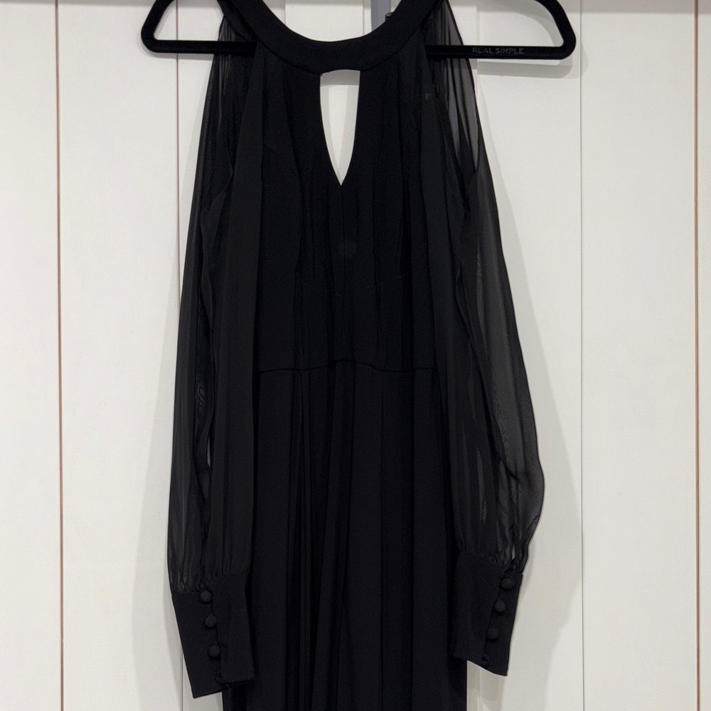 Xscape Elegant Women Black Long Sleeve Dress Size 2